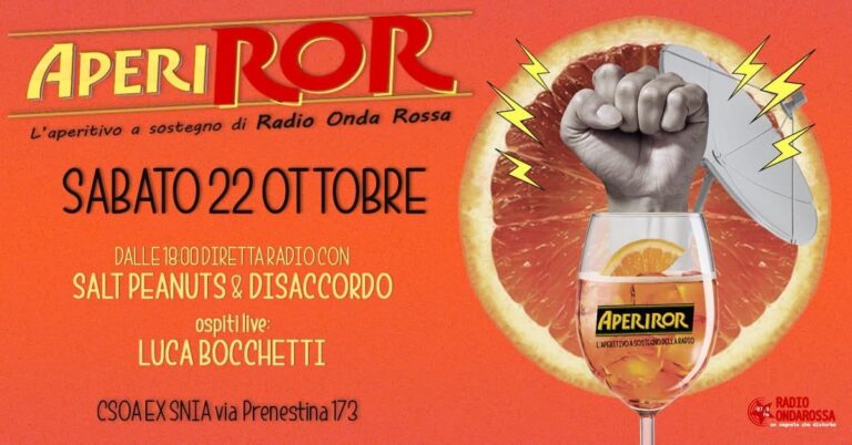 APERIROR! L’aperitivo a sostegno di Radio Onda Rossa