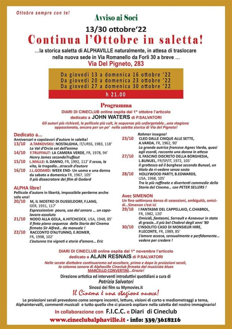 Continua l’Ottobre in saletta!