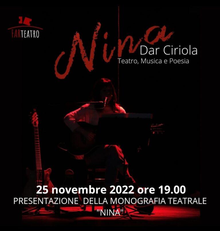 Presentazione della monografia teatrale NINA