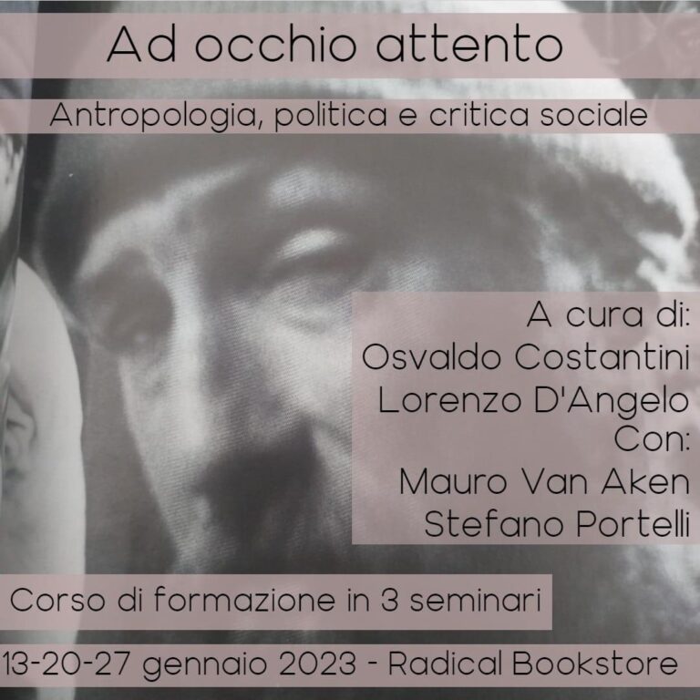 Ad occhio attento – Antropologia, politica e critica sociale