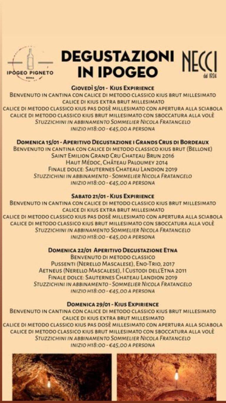 Degustazioni in Ipogeo