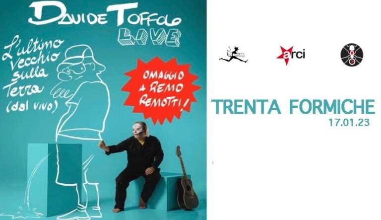 Davide Toffolo in “L’ultimo Vecchio sulla Terra (dal vivo)” omaggio a Remo Remotti