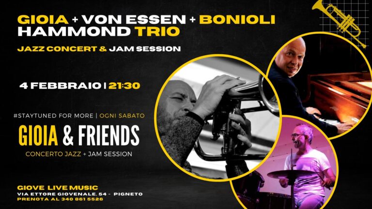 Gioia + Von essen+ Bonioli | Live Jazz + Jam Session