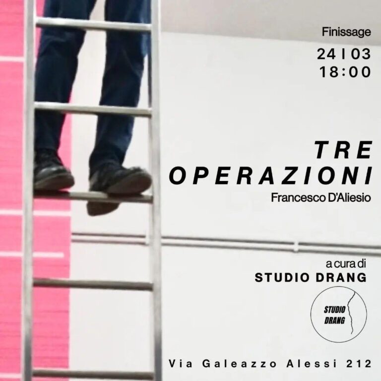 Francesco D’Aliesio | TRE OPERAZIONI | Finissage