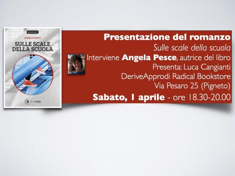 Presentazione del romanzo “Sulle scale della scuola” di Angela Pesce