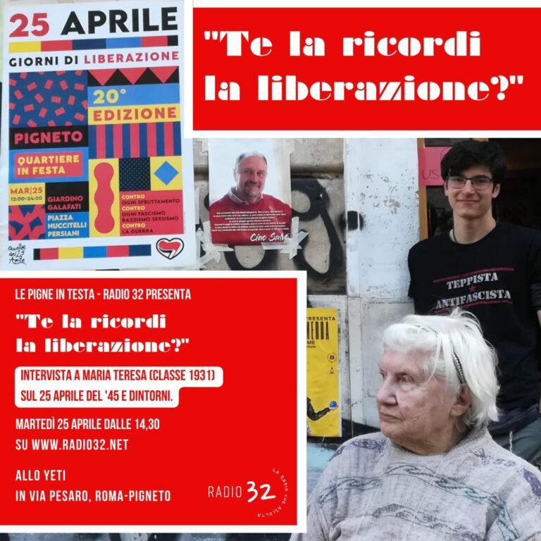 “Te la ricordi la Liberazione?”
