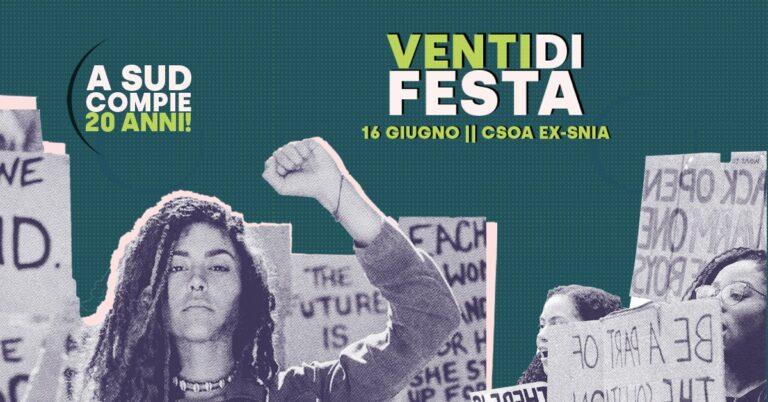 Venti di Festa || Festeggia con noi i 20 anni di A Sud!