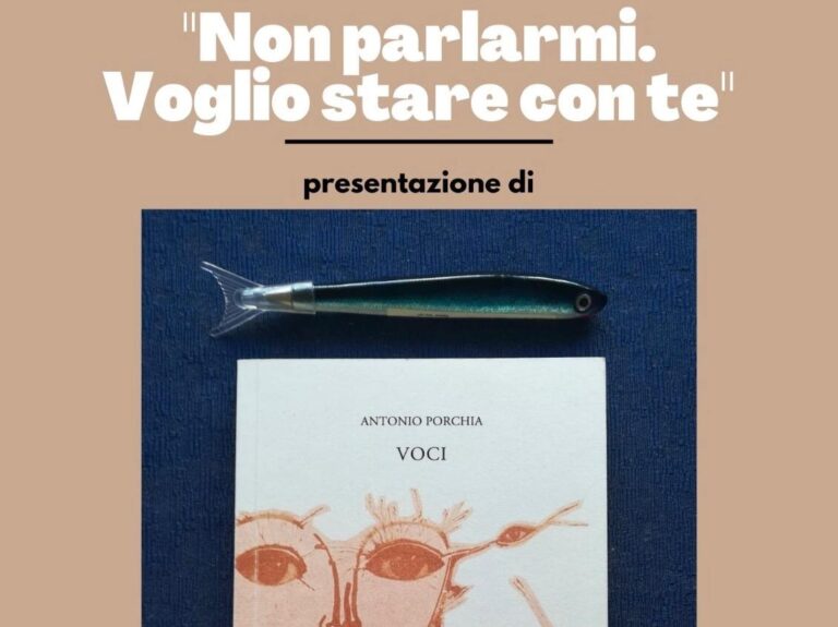 poesia viva ! “Non parlarmi. Voglio stare con te.”