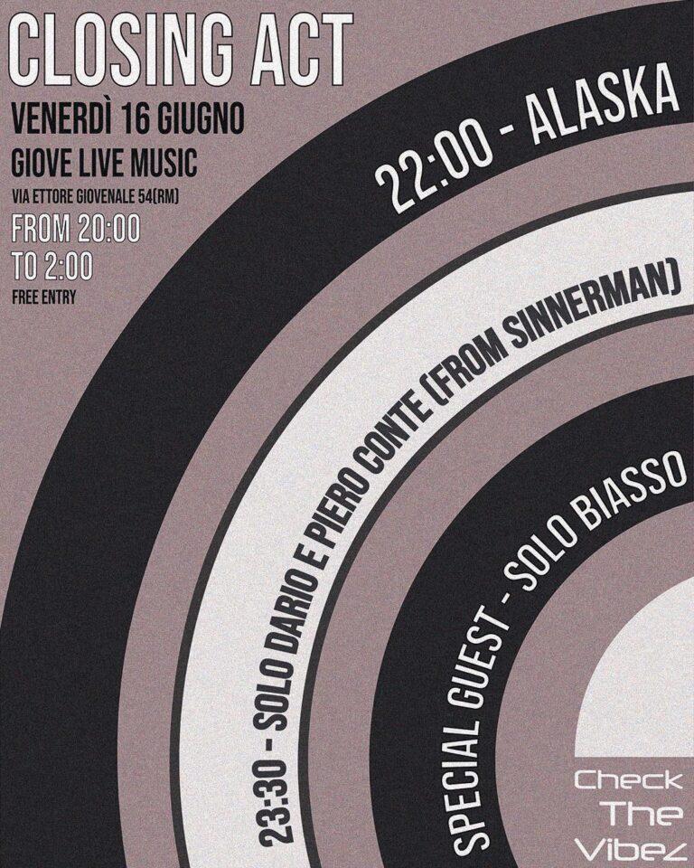 Check the Vibez | Alaska + Solo Dario e Pietro Conte + Solo Biasso