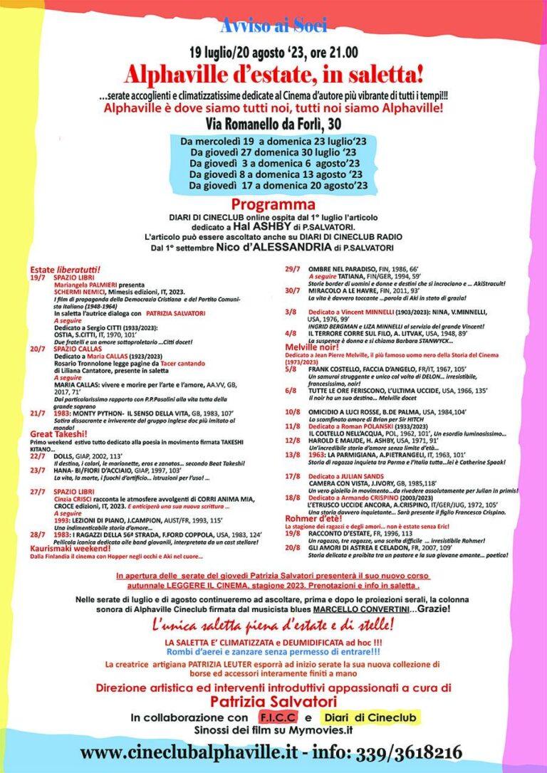 ALPHAVILLE D’ESTATE, in saletta!