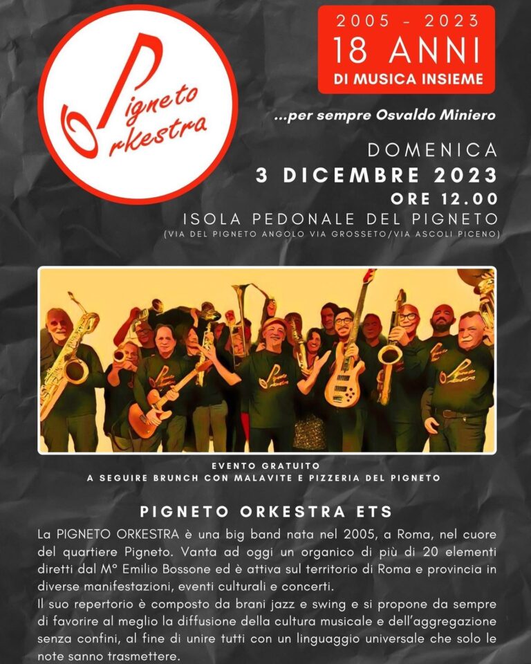 Pigneto Orkestra – 18 anni di musica insieme