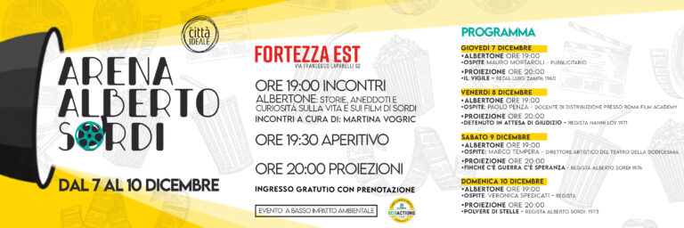 ARENA ALBERTO SORDI | Incontro  e Proiezione Film
