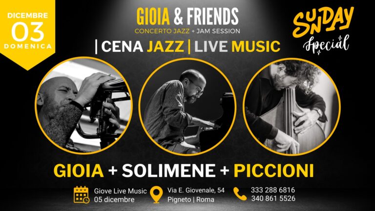 Gioia + Solimene + Piccioni | Jazz Trio + Jam Session