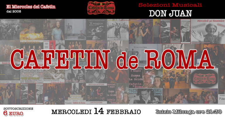 EL MIERCOLES DEL CAFETIN – Selezioni Musicali DON JUAN!