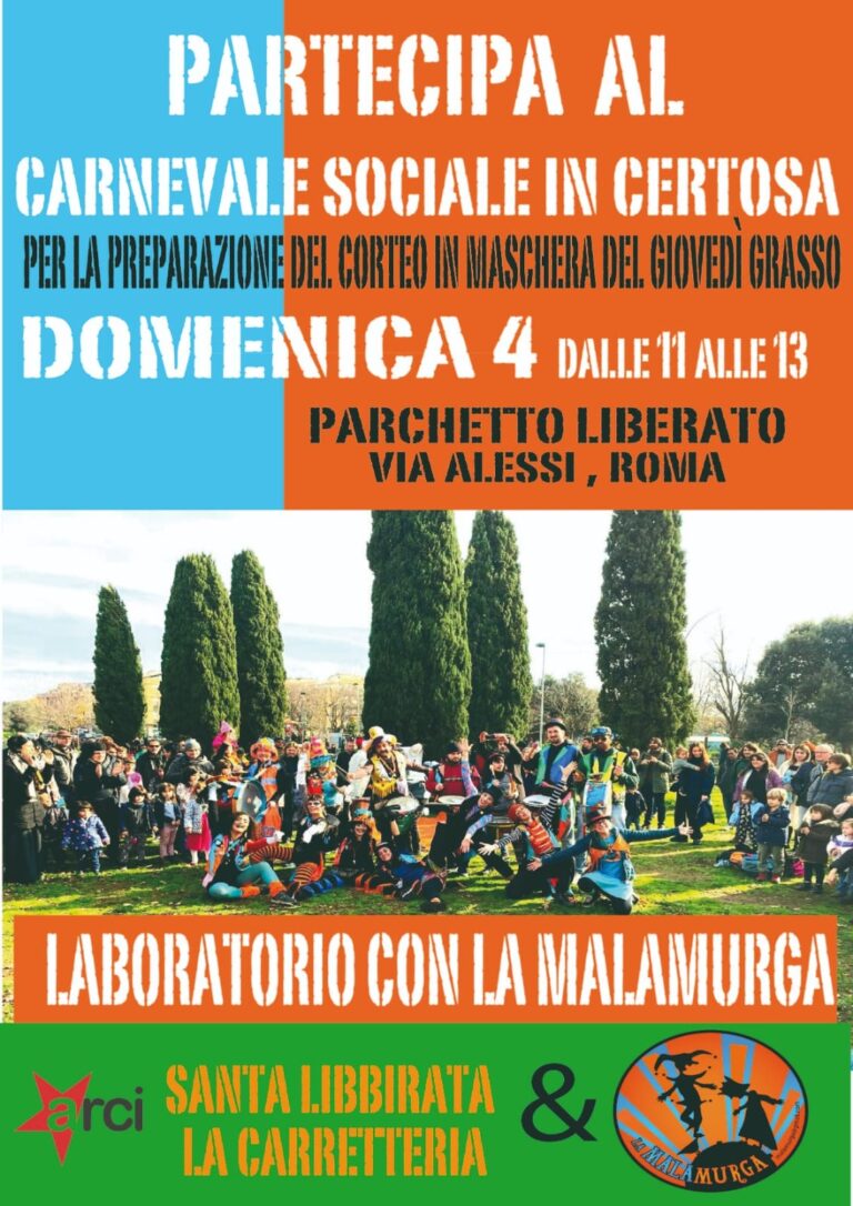 laboratorio aperto per il corteo in maschera dell’ 8 febbraio