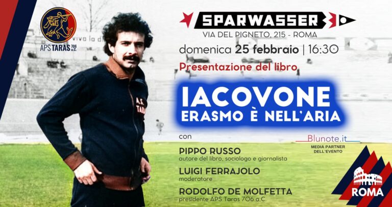 Presentazione del libro “Iacovone. Erasmo è nell’aria” a Roma