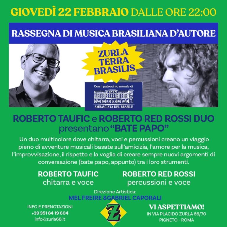 Roberto Taufic e Roberto RED Rossi DUO presentano “BATE PAPO”
