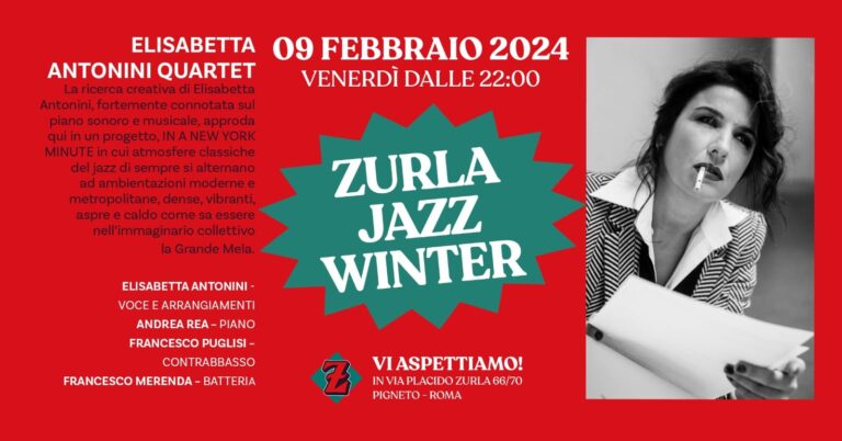 ZURLA JAZZ WINTER present ELISABETTA ANTONINI QUARTET