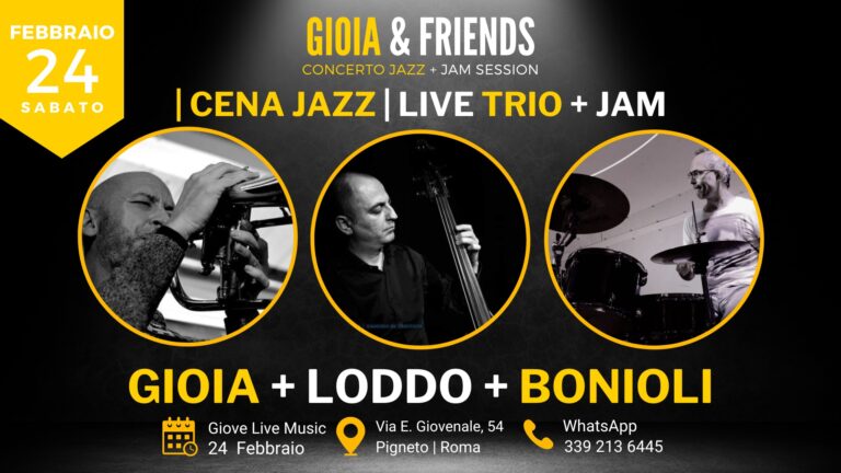𝐆𝐢𝐨𝐢𝐚 + 𝐋𝐨𝐝𝐝𝐨 + 𝐁𝐨𝐧𝐢𝐨𝐥𝐢 | Jazz Night + Jam