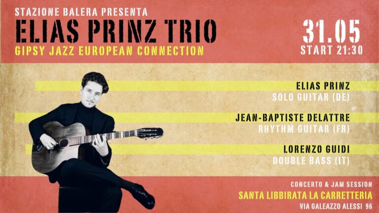 Stazione Balera presenta Elias Prinz Trio gipsy jazz european connection