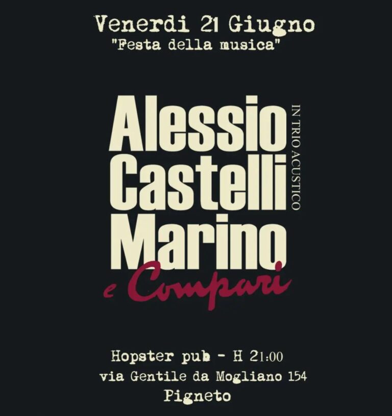 trio acustico Alessio Castelli Marino e Compari