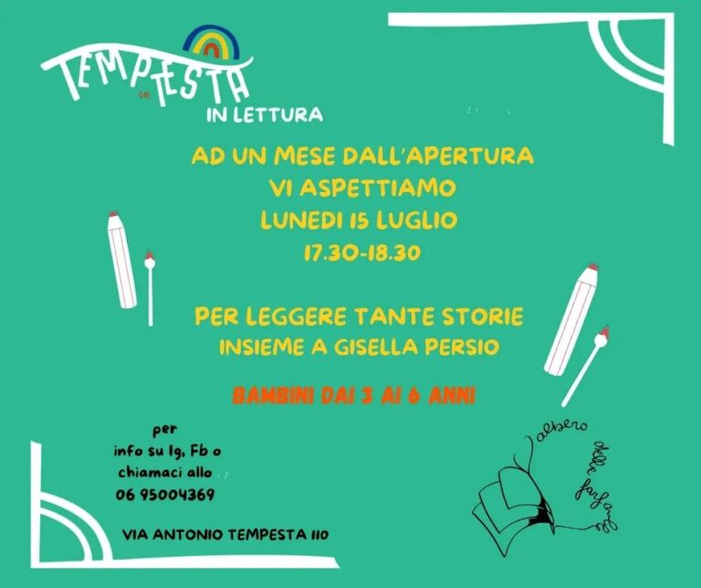 Un Mese di Avventure alla Libreria “Tempesta in testa”!