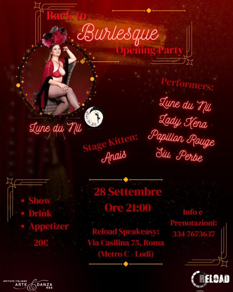 BURLESQUE: Lune du Nil et “La Maison de la Lune” – OPENING PARTY 28/9.