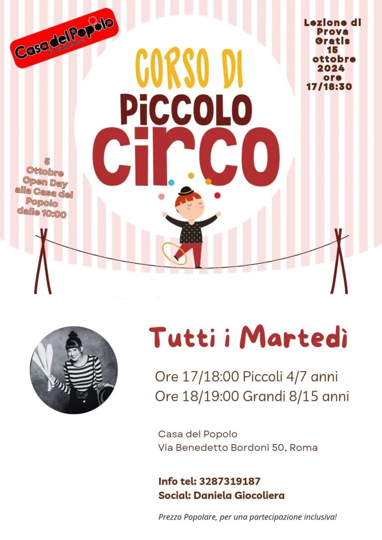 Corso Piccolo Circo 5/15anni