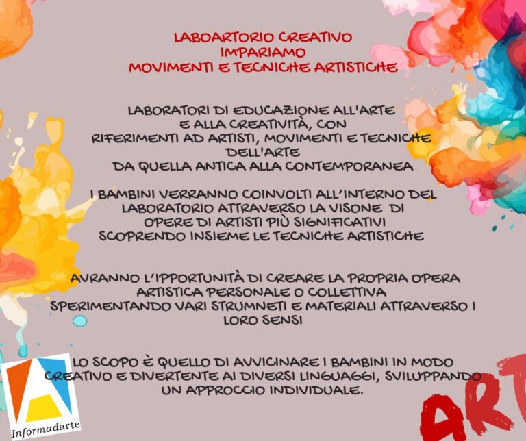 Laboratorio creativo | Impariamo movimenti e tecniche artistiche
