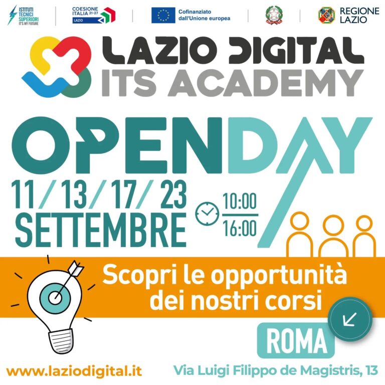 Open day Its Academy Lazio Digital Roma