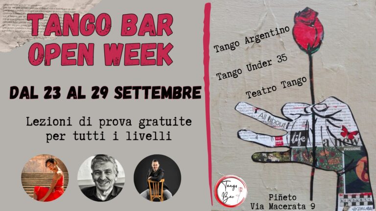 OPEN WEEK TANGO BAR – Lezioni prova gratuite