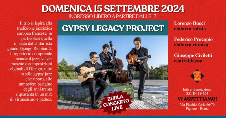 ZURLA present “Gipsy Legacy Project” …..