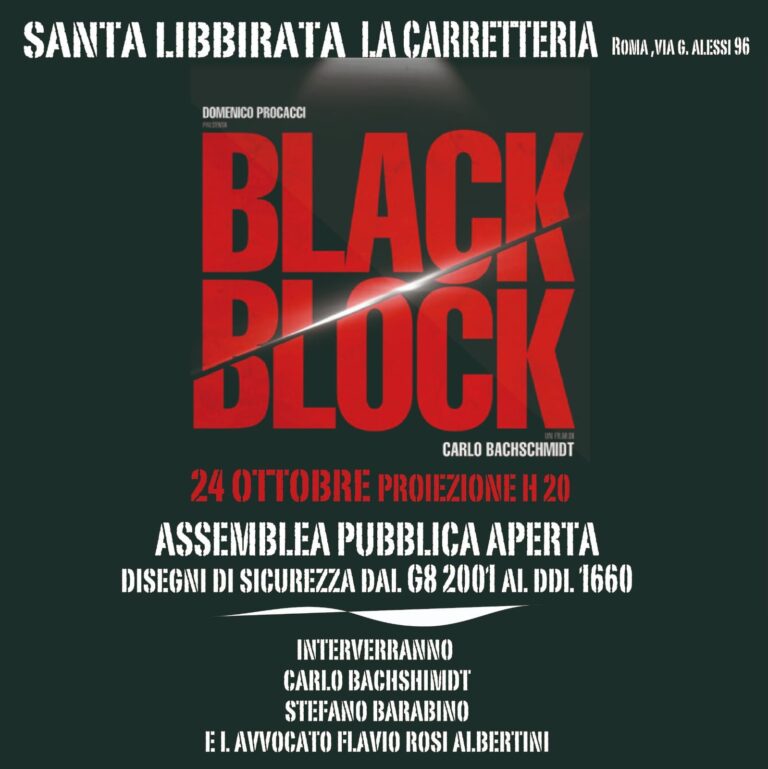 Black block  il film ASSEMBLEA PUBBLICA APERTA