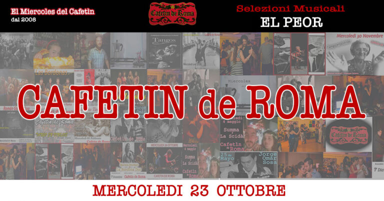 EL Miercoles del Cafetìn! 23 Ottobre – Selezioni musicali EL PEOR