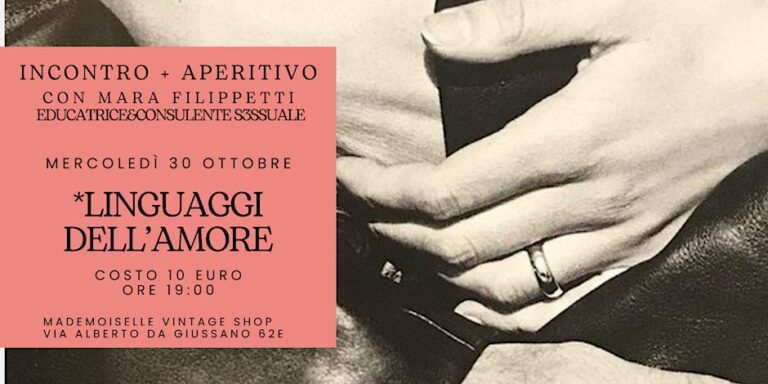 I LINGUAGGI DELL’AMORE – INCONTRO+aperitivo