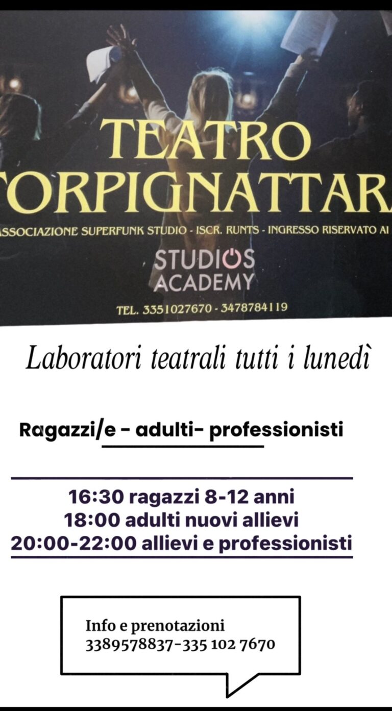 presentazione laboratori Teatrali