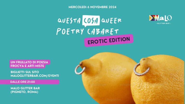 Queer Poetry Cabaret ed. SPECIALE POESIA EROTICA