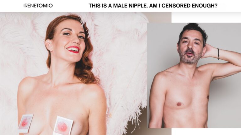 This is a male nipple. Am I censored enough? Photo exhibit By Irene Tomio