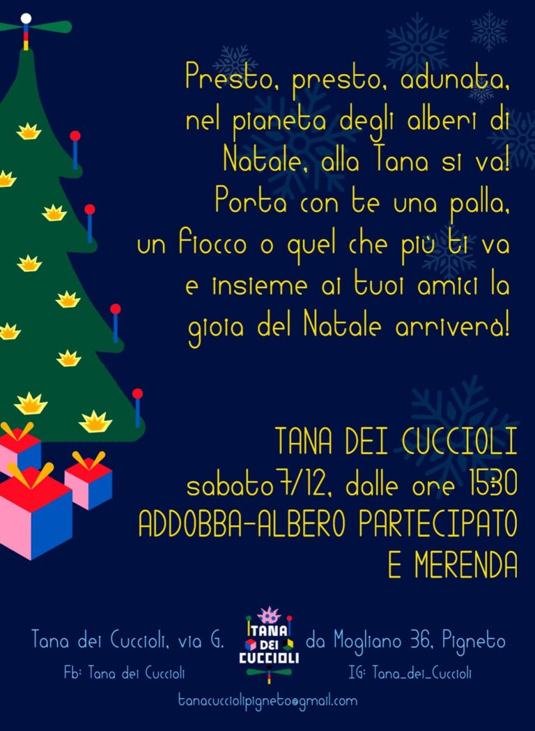 Addobba-albero partecipato + merenda