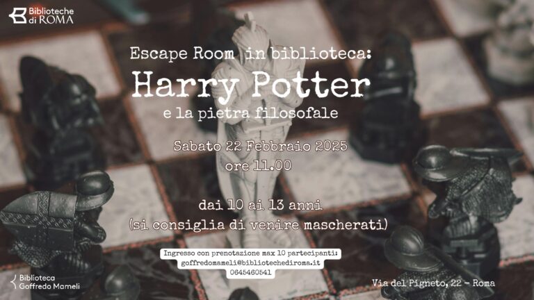 Escape Room in Biblioteca: Harry Potter e la Pietra Filosofale – SOLD OUT