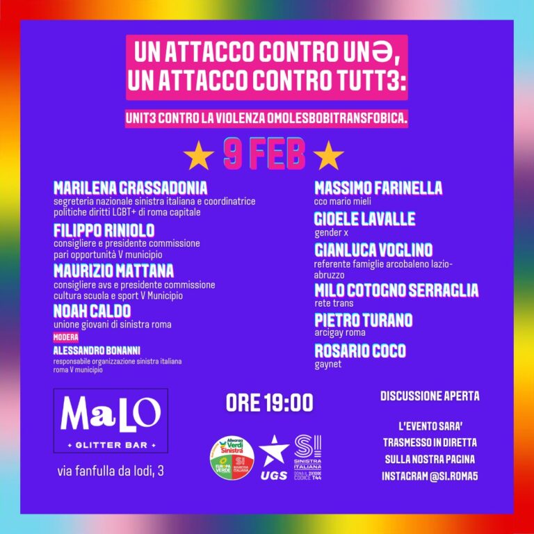 Un attacco contro tuttǝ, un attacco contro tuttɜ : Unitɜ contro la violenza omolesbobitransfobica