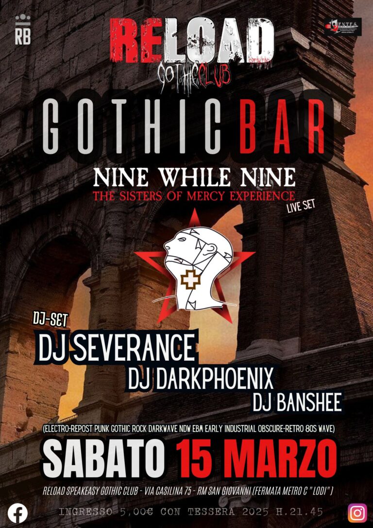 Gothic Bar | Reload Club // Nine While Nine live (Tribute Sisters of Mercy)