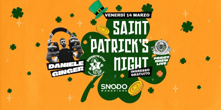 NEW LOCATION St. Patricks Night |  Foggy Brew Live + DjSet Daniele Ginger |  BORGHETTA Stile