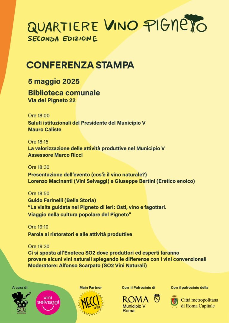 QuartiereVino Pigneto: Conferenza Stampa