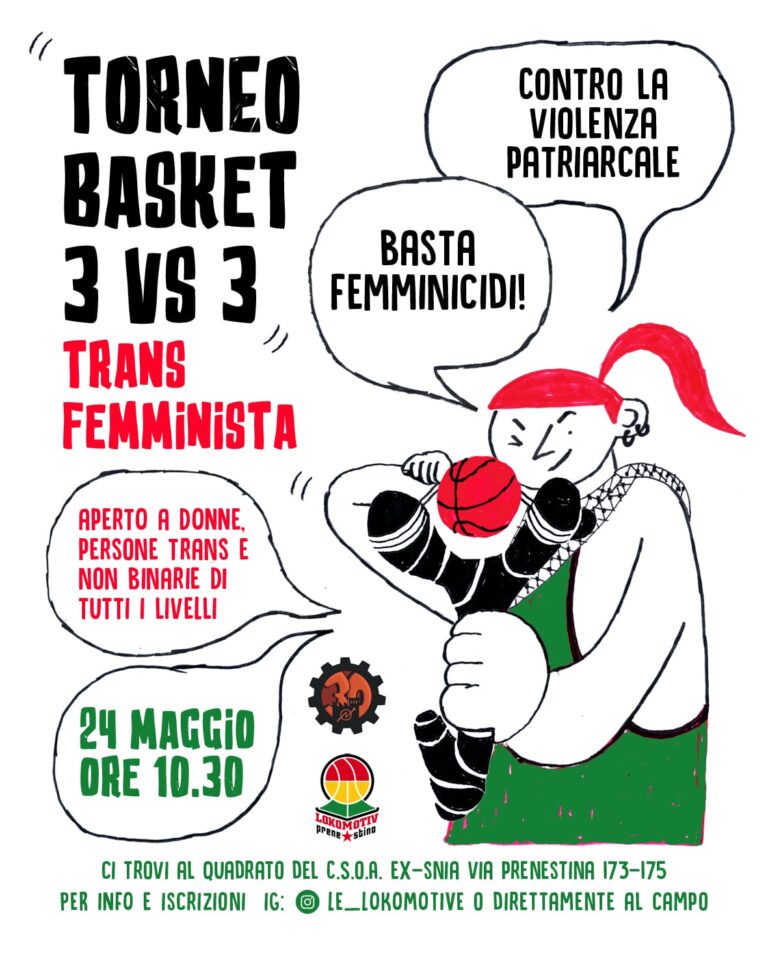 torneo di basket 3v3 transfemminista
