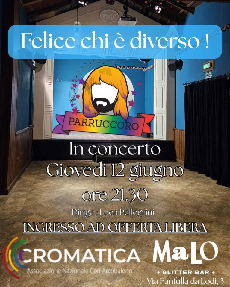 Felice chi è diverso! Ultimo concerto del Parruccoro prima della pausa estiva.