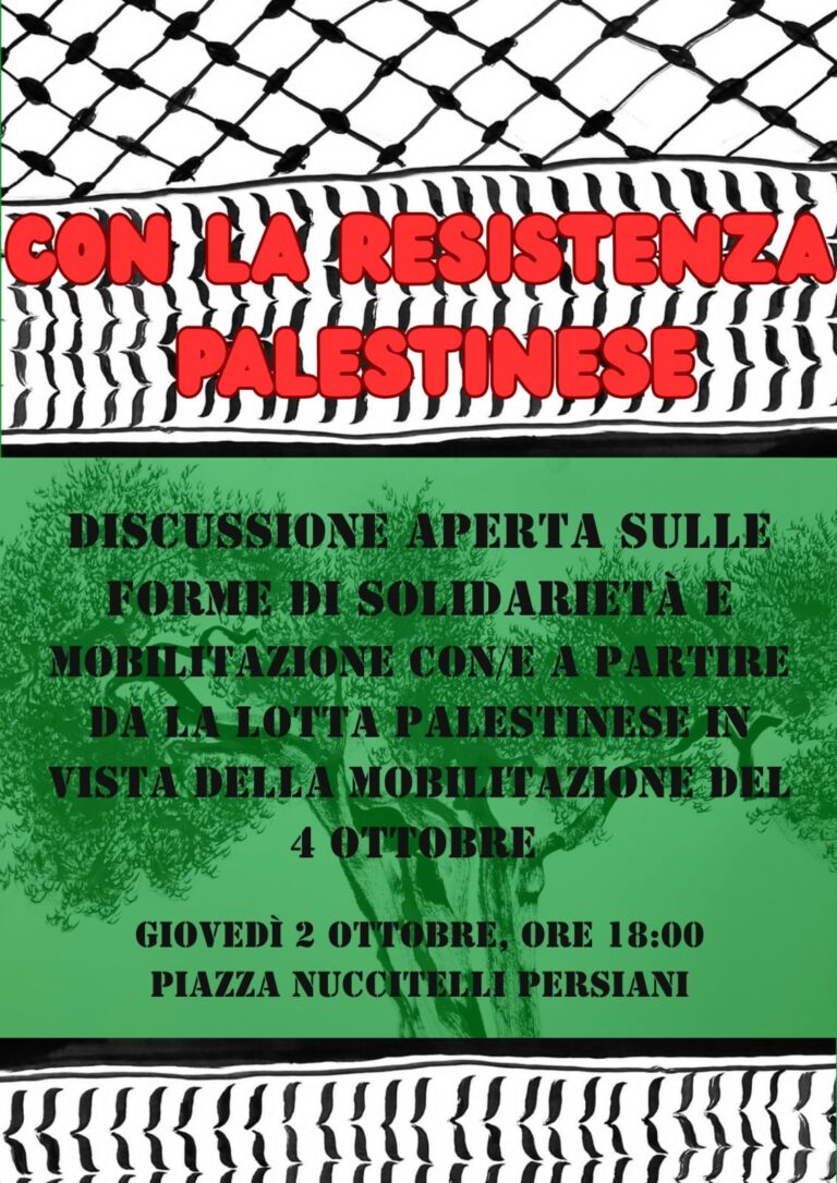 Con la resistenza palestinese