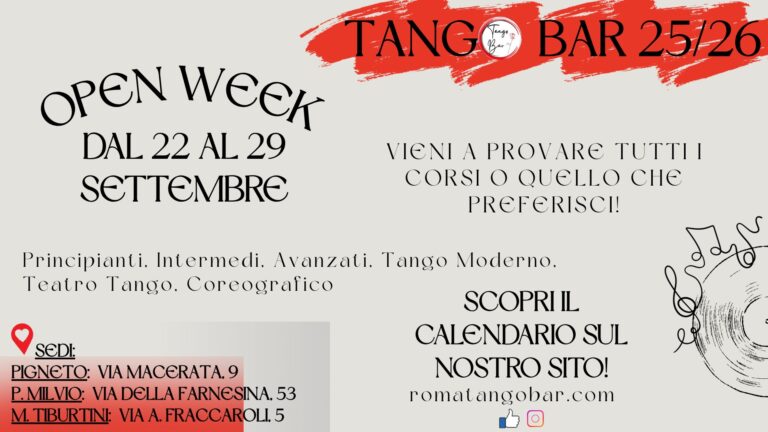 OPEN WEEK – TANGO ARGENTINO