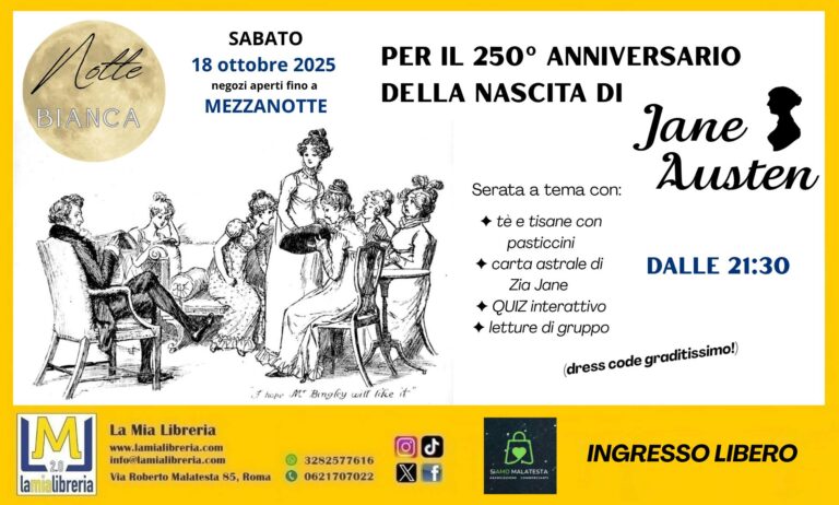 Notte Bianca con Jane Austen in libreria