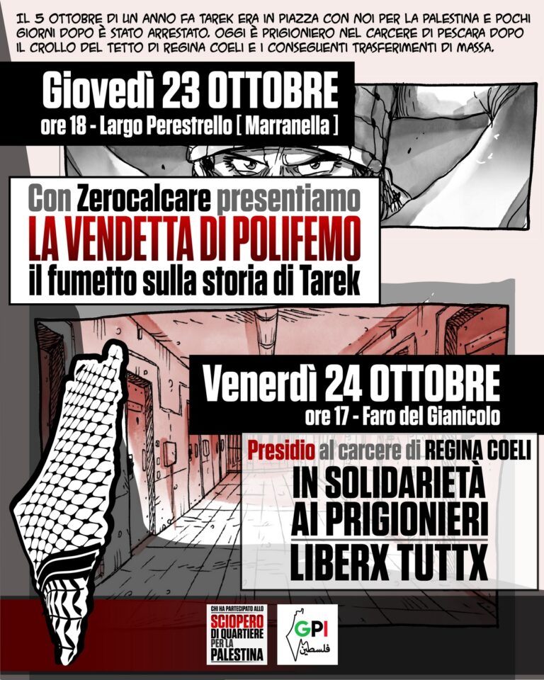 Presentazione de La vendetta di Polifemo il fumetto sulla storia di Tarek. con Zerocalcare.